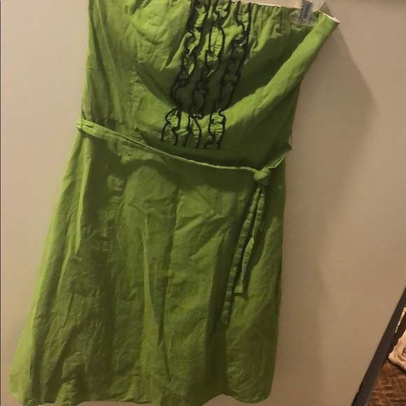 Green fit & flare summer dress - Picture 2 of 4